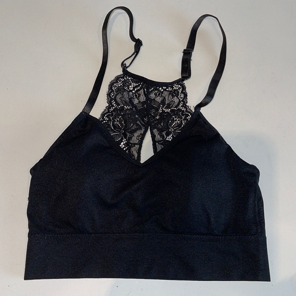 Marilyn Monroe Black Lace Back Detail Bralette